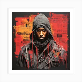 Hooded Man Art Print