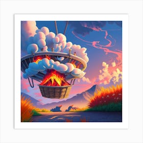 Hot Air Balloon Art Print