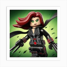 Lego Black Widow Art Print