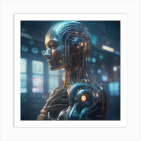 Cyborg Woman 98 Art Print