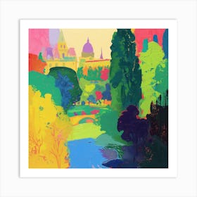 Abstract Park Collection Luxembourg Gardens Paris 4 Art Print