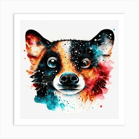 Galaxy Dog Art Print