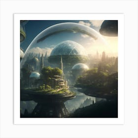 Futuristic City 1 Art Print