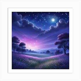 Night Landscape 1 Art Print