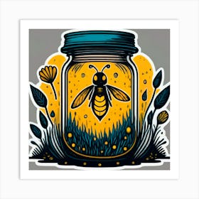 Bee In Jar 2 Art Print