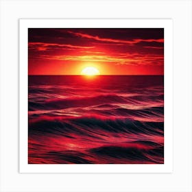 Sunset Over The Ocean 49 Art Print