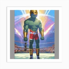 Hulk Wrestler Art Print