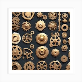 Clockwork Gears 11 Art Print