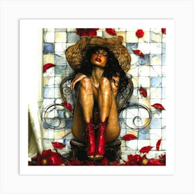 Le Boudoir 13 - Beauty Rouge Art Print