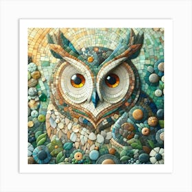 Mosaic Owl 1 Art Print