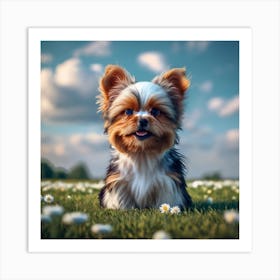 Stock Photo Of An Extremely Cute White Little Fl Art Print