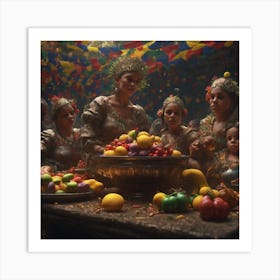 Colombian Festivities Perfect Composition Beautiful Detailed Intricate Insanely Detailed Octane Re (22) Art Print