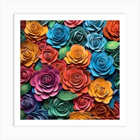 Paper Roses 4 Art Print