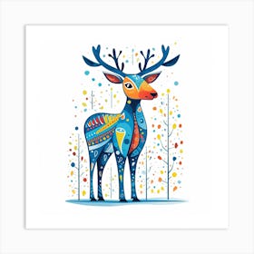 Deer colors Art Print