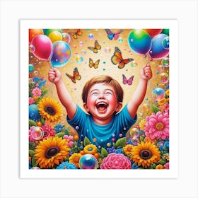 Children's laughter Art Print