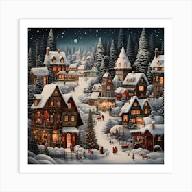 Nostalgic Christmas Stroke Dreams Art Print