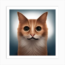 Cat With A Mustache Art Print
