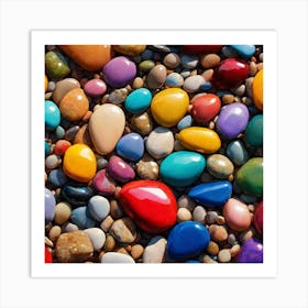 Colorful Pebbles Art Print