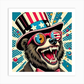 Patriotic Bear Art Print