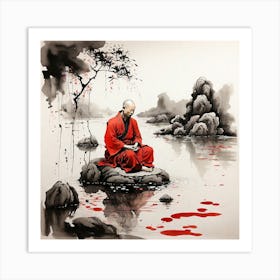 Buddhist Monk Art Print