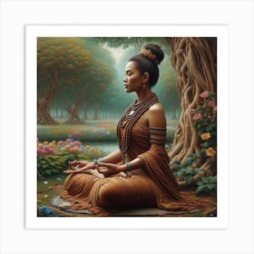 Buddha In Meditation 1 Art Print