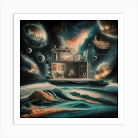 House In Space Art Print