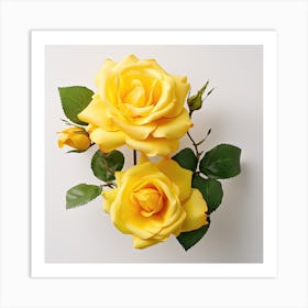 Yellow Roses 1 Art Print