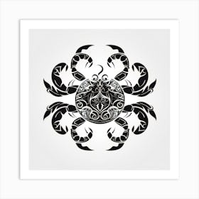 Zodiac Sign Crab Art Print