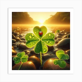 Four-leaf clover Art Print