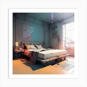 Futuristic Bedroom 1 Art Print