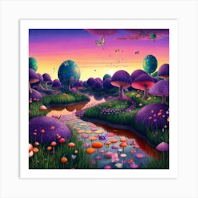 Purple Forest Art Print