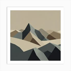 Abstract Mountains Art Print