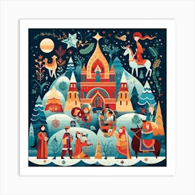 Christmas Nativity 3 Art Print