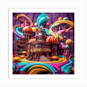 Psychedelic wonka Art Print