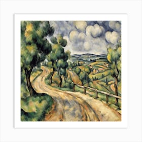 The Bend In The Road, Paul Cézanne 10 Art Print
