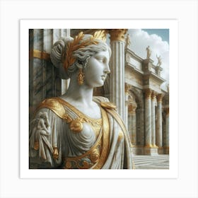 Statue Of Aphrodite 2 Art Print