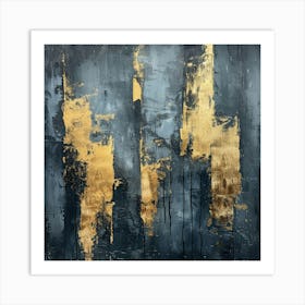 Gold And Black 31 Art Print