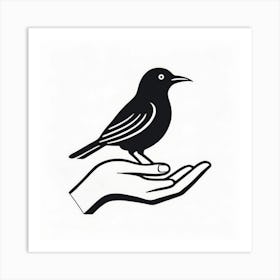 Bird On Hand Art Print