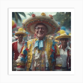 Man In A Sombrero Art Print