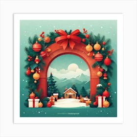 Christmas Arch Art Print