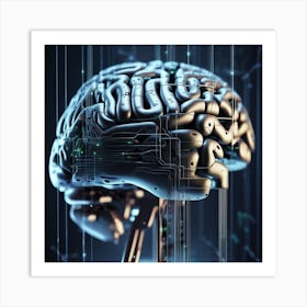 Artificial Intelligence Brain 9 Art Print