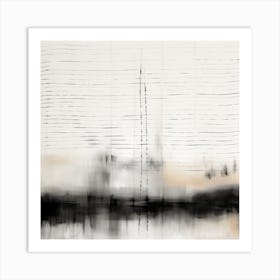 Minimalist Black and White Abstract First Discovered 3 Art Print