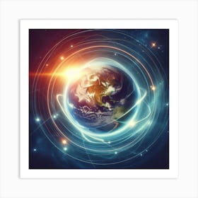 Earth In Space 2 Art Print