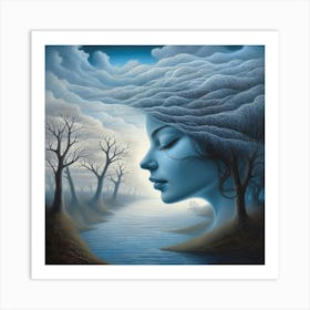 Dreaming Woman Art Print