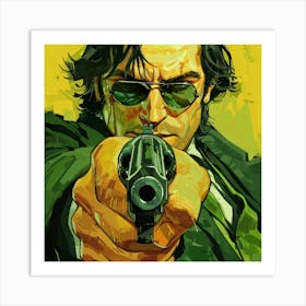 Man Holding A Gun Art Print