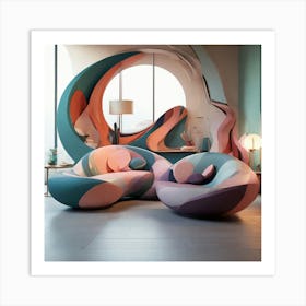 Abstract Of A Living Room Art Print