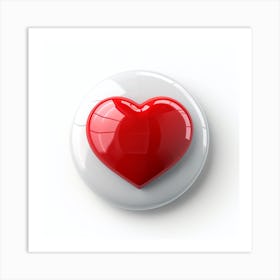 Heart Button 3 Art Print