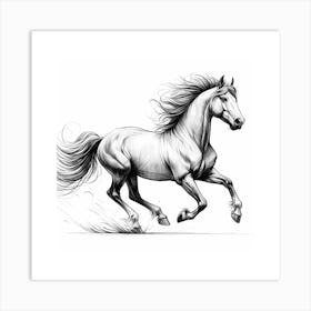 Horse Galloping Art Print