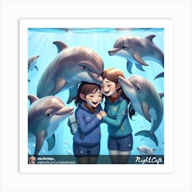 Dolphins 2 Art Print