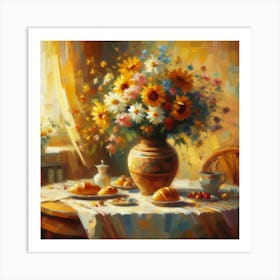 Sunflowers In A Vase 2 Art Print